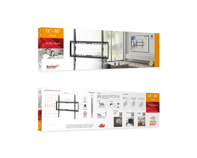 Mbajtëse muri TV Barkan E407, për 32-90", deri 60 kg, e zezë