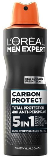 Deodorant antiperspirant L'Oréal Men Expert Carbon Protect, spray, 250ml
