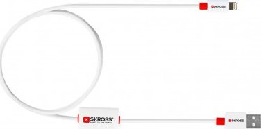 Kabllo karikimi Skross Buzz Charge'n Sync Alarm, USB A 2.0 në Lightning, 1 m, e bardhë