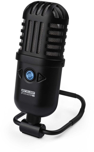 Mikrofon USB Reloop AMS SPODCASTER GO, kondensator, për podcast edhe streaming, i zi