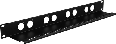 Panel maskues rack Caymon BP108T, 19", 1U 8x D, i zi