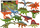Set figurina dinosaurësh pa markë, 12 copë, shumëngjyrëshe