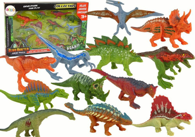 Set figurina dinosaurësh pa markë, 12 copë, shumëngjyrëshe