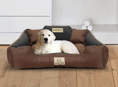 Shtrat për qen Kingdog, 130 x 105 cm, material kundra ujit, gri