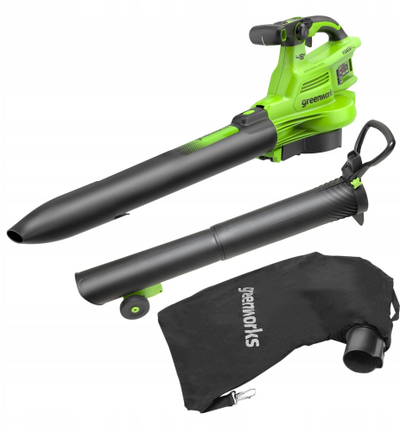 Fshesë kopshti GreenWorks BL48L01-01, 48V pa kabllo, funksion fryrës dhe vakum, jeshile e zezë