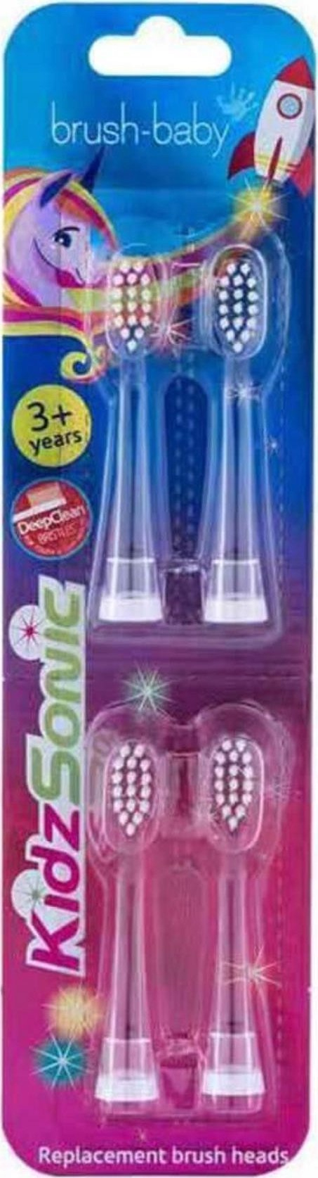 Koka zëvendësuese Brush-Baby KidzSonic, set 4 copë, për fëmijë 3+ vjeç, shumëngjyrëshe