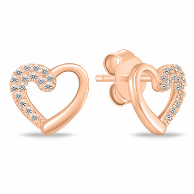Set bizhuterish bronzi me zircone Hearts SET259R (varse dhe vathë)