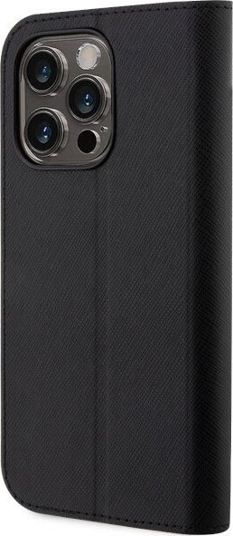 Këllëf telefoni Karl Lagerfeld KLBKP14LSANKCPK, për iPhone 14 Pro, tip bookcase, i zi