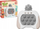 Lojë sensoriale LeanToys Quick Push Triceratops, Pop It elektronike me drita, gri