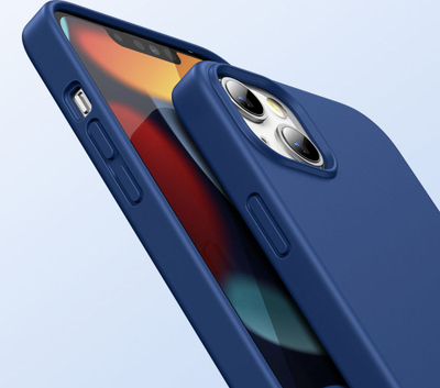 Mbrojtëse silikoni Ugreen për Apple iPhone 13, me mikrofibër, blu e errët