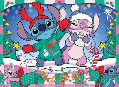 Puzzle Ravensburger Disney Stitch për Krishtlindje, 100 copa XXL, për kalamaj 6+
