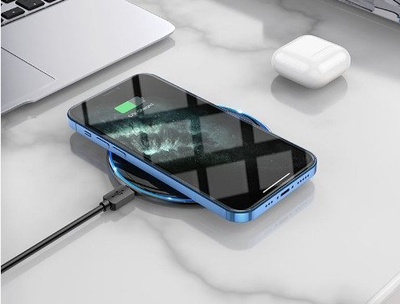 Karikues wireless Hoco CW6 Pro, për telefona, LED, i zi