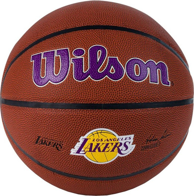 Top basketbolli Wilson Team Alliance Los Angeles Lakers WTB3100XBLAL, madhësia 7, kafe