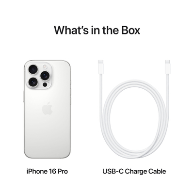Apple iPhone 16 Pro, 1TB, White Titanium
