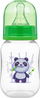 Biberon Akuku Baby Bottle Green Panda, 125ml, silikoni anti kolik, jeshile