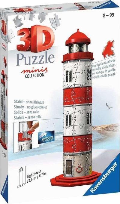 Puzzle 3D Ravensburger Lighthouse, 54 copa, model fari, shumëngjyrësh