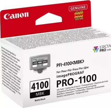 Kartutsa boje Canon PFI-4100MBK, e zezë mat, për imagePROGRAF PRO-1100
