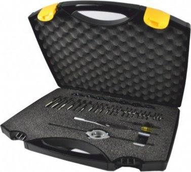 Set tapa dhe filiera Fanar CZB-31, M3-M12, çelik prerës, në kuti plastike