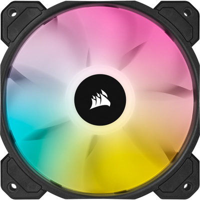 Set me ventilatorë CORSAIR iCUE SP120 RGB ELITE, 120mm, PWM, 1500 RPM, ngjyrë e zezë