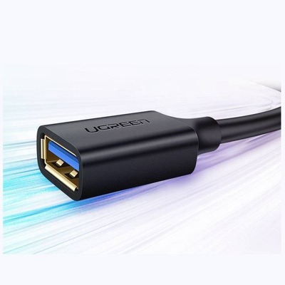 Kабел USB Ugreen 10368B, USB A во USB A, 1 m, црн