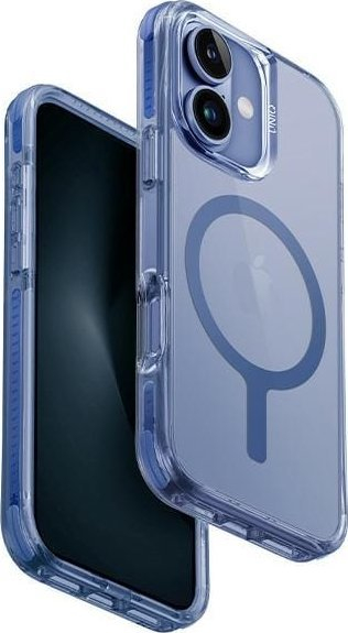 Mbrojtëse telefoni Uniq Combat Magclick për iPhone 16 Plus 6.7", magnetike, blu pearl