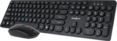 Сет тастатура и глушец Rebel Electro WS400, безжичен 2.4 GHz, USB, црн