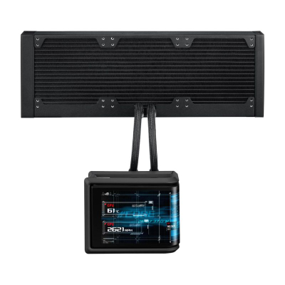 Ftohës uji për proçesor ASUS ROG Ryuo IV 360 ARGB, radiator 360 mm, 3x 120 mm, i zi