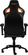 Karrige gaming Canyon Corax Hern Chair, lëkurë eco, mban deri 150 kg, e zezë me portokalli