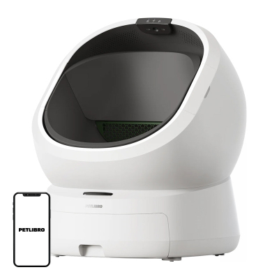Tualet automatik mace Petlibro Luma, vetëpastrues, kamerë HD AI, i bardhë
