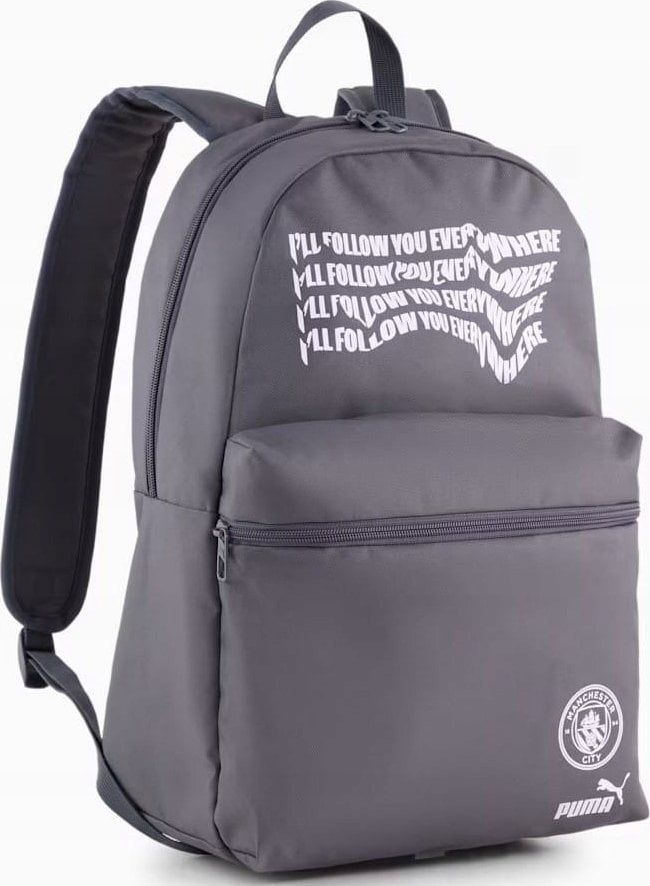 Çantë shpine Puma Manchester City Backpack 090754-59, 100% poliester, xhep anësor për shishe, gri