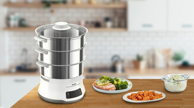 Пареар Tefal VC502D10 Convenient Series Deluxe, 3 нивоа, дигитална контрола, не’рѓосувачки челик