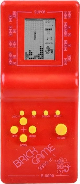 Konzol portabel lojrash Brick Game E-9999, Tetris, 2x AA, shumëngjyrëshe