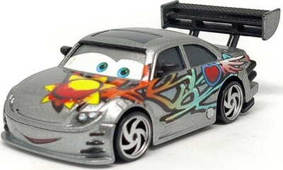 Makina lodër Mattel Disney Pixar Cars Manji, metal die-cast, edicioni Tokyo Mater, ngjyrë argjendtë