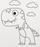 Kanavacë pikture MP me dinosaurë, 20 x 25 cm, 280 g m², me shumë ngjyra