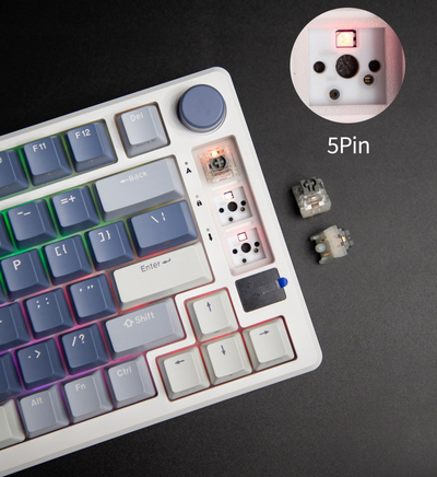 Tastierë mekanike RK Royal Kludge M75, 75%, RGB, wireless