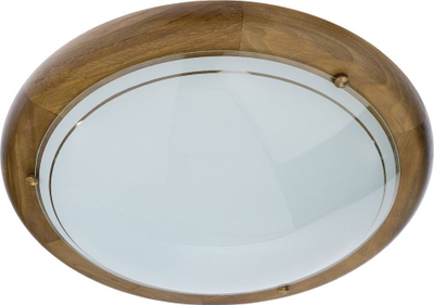 Llambë tavani Lamp 1030 14-32143 D40 PL2, 40cm, xham mat, imitim druri