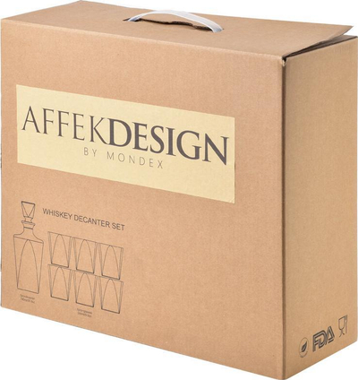 Set Affek Design EVA Triangle, dekantues + 6 gota, transparente