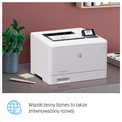 Печатач HP Color LaserJet Enterprise M455dn, ласерски во боја, бел