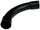 Bërryl plastik PVC Fi 20mm 4120 HF FB, 90°, i zi