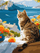 Set pikturimi me numra Norimpex Dreamy Cat, kanavacë me mace, bojëra akrilike, shumëngjyrësh