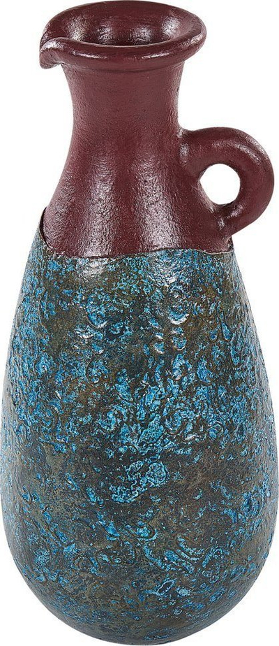 Vazo dekorative Beliani VELIA, terrakote, 40 cm, blu