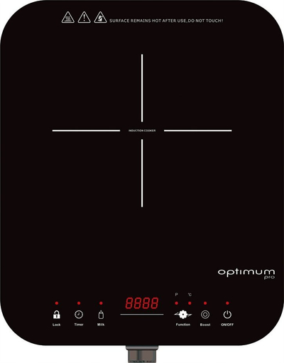 Индукциски шпорет Optimum PX-1001, 1 плоча за готвење, 2000W, црн