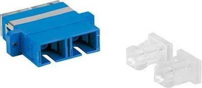 Adapter fibër optike Lanberg SM SC UPC, duplex, plastik blu