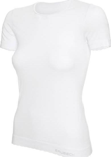Bluzë femrash Brubeck SS00970A Comfort Cotton, me mëngë të shkurtra, madhësia XL, e bardhë