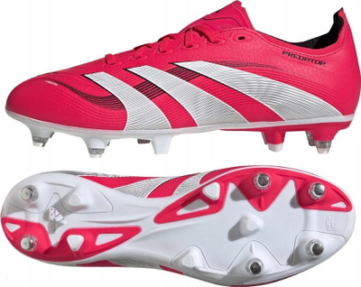 Këpucë futbolli Adidas Predator League SG M ID3762, me vida metalike, për bar të butë, të kuqe