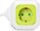 Prizë zgjatëse kube Goobay Cube, 4x Schuko, 2x USB, 1.4m, lime