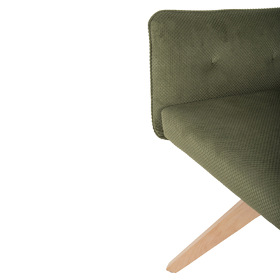 Fotoljë e vogël QUILL HM9843.05, tekstil, e gjelbër