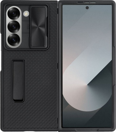 Kuti mbrojtëse Hcd2 për Samsung Galaxy Z Fold 6, palosëse, material i fortë, e zezë