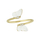 Unazë për femra Fossil Radiant Wings JF04423710, e artë/bardhë