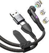 Kabllo karikimi Statik 360 Pro 2.0, 100W, magnetike 3 në 1, e zezë